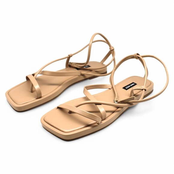 Nine West Waren Ankle Wrap Flat Sandals - Effortless Style and Comfort in Light - Picture 2 of 8